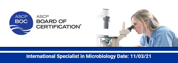 SM ASCP Abdelhalim Elshawadfy, ASCP-Specialist in Microbiology International